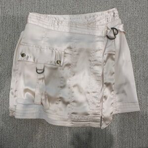 Anthropologie Cream / Champagne Color Satin Skirt